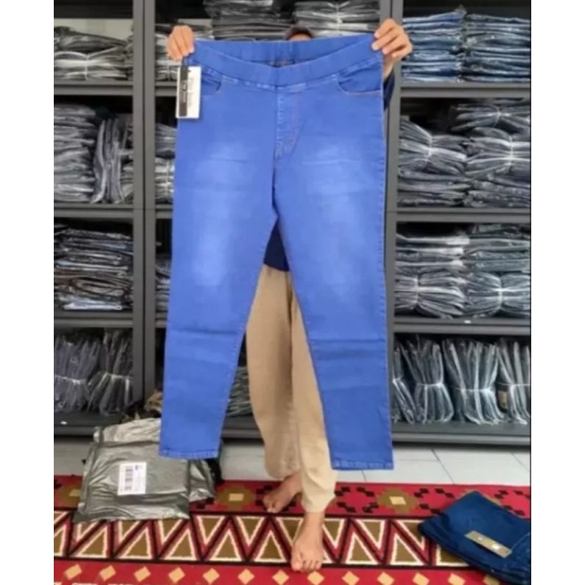 CELANA JEANS STREECH WANITA 2022 CELANA JEANS LEGGING PINGGANG KARET TERMURAH / PRODUK BERKUALITAS