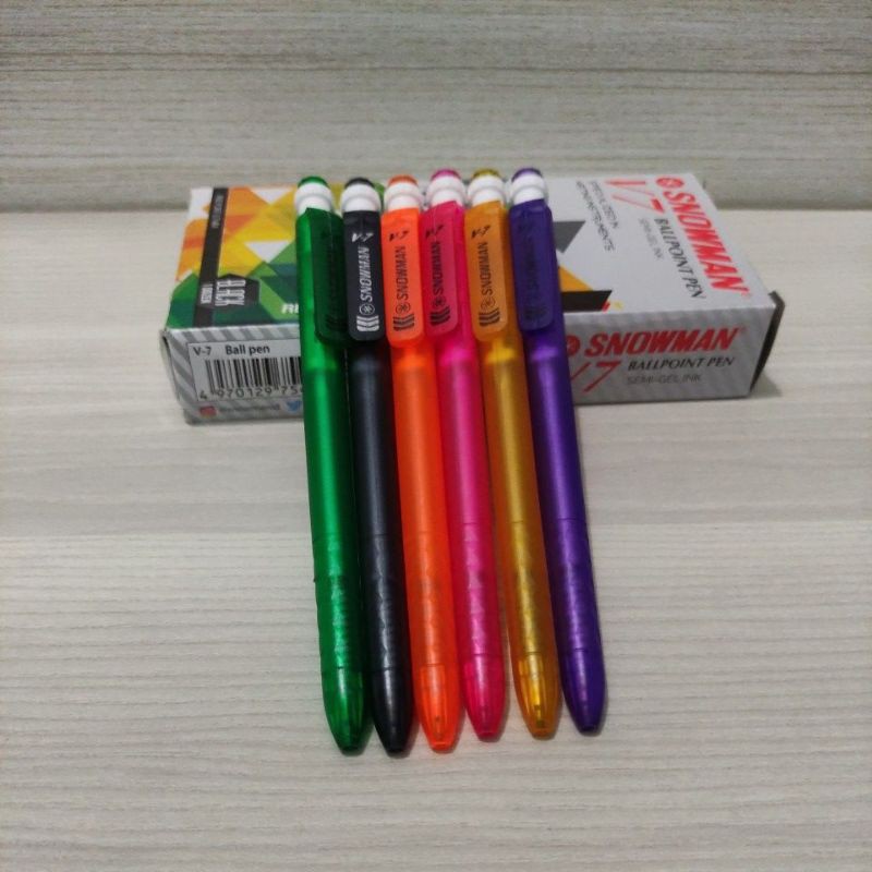 

Ballpoint pen snowman v7