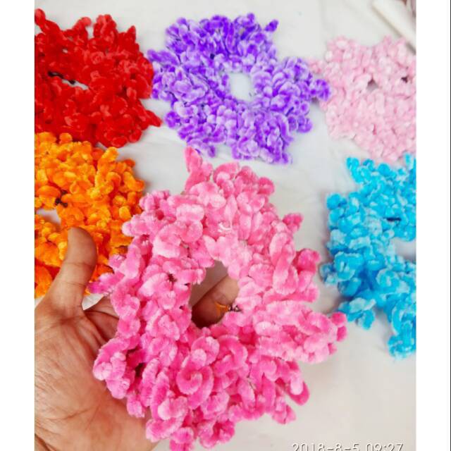 grosir  Ikat rambut ubur 6 PCS small/karet rambut cendol kecil