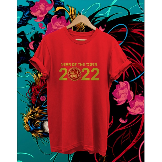KAOS IMLEK SINCIA  TULISAN 2022 MACAN 1 baris BULET YEAR OF THE TIGER KAOS SINCIA