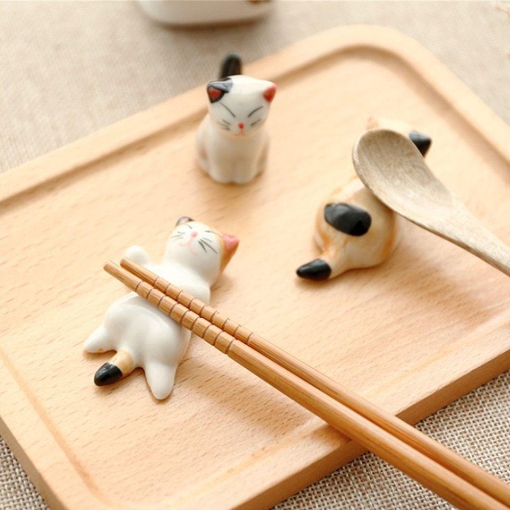 Populer Tempat Sumpit Jepang Cantik Spoon Fork Rest Luck Japan Cutlery Stand