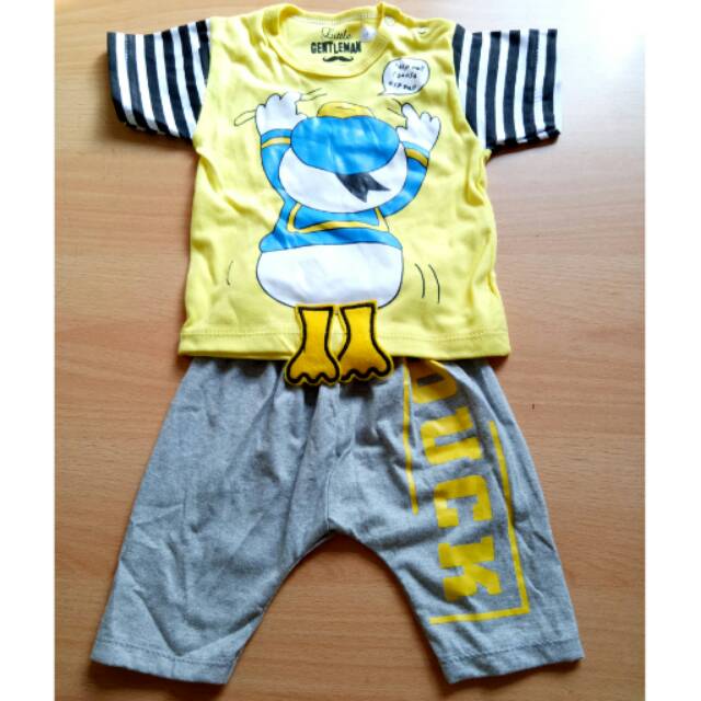 Setelan baju anak laki laki fashion usia 1-2 th