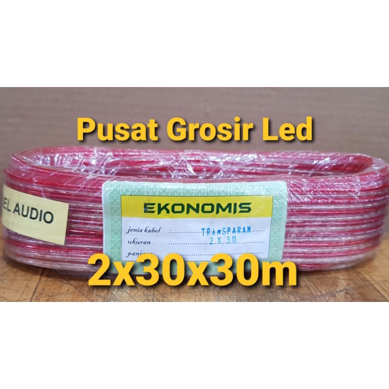 Kabel Transparan warna 2x30x30 meter Full ekonomis