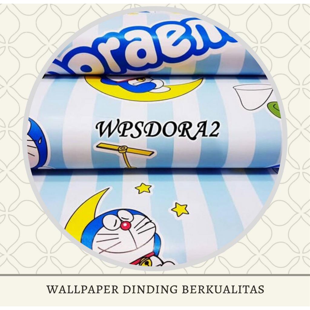 WALLPAPER STICKER 5 METER DINDING KAMAR MOTIF DORAEMON TERMURAH TERLARIS