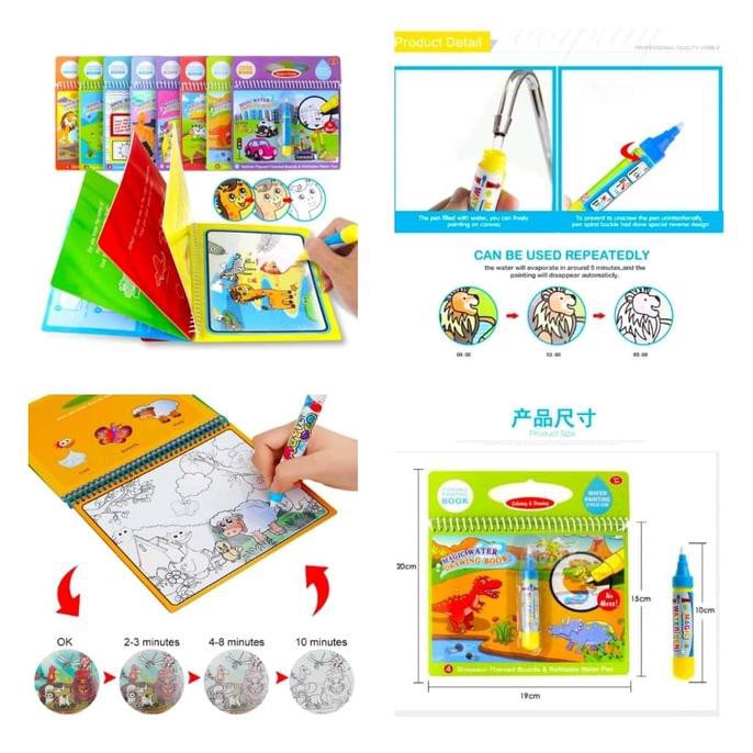 

Menakjubkan Buku Gambar Ajaib/Buku Mewarna Ajaib/Magic Drawing Book - Oren Animal Terbatas