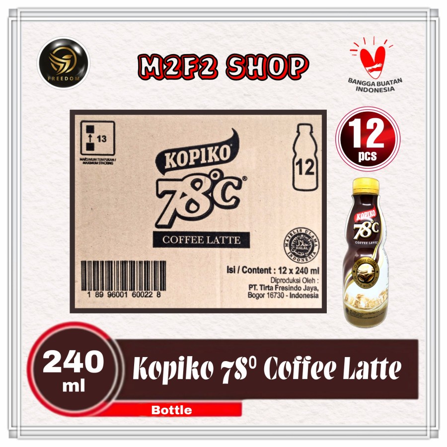 

Kopiko 78° C Coffee Latte Botol Pet - 240 ml Kemasan Karton (Khusus Bluebird/Gosend/Grab)