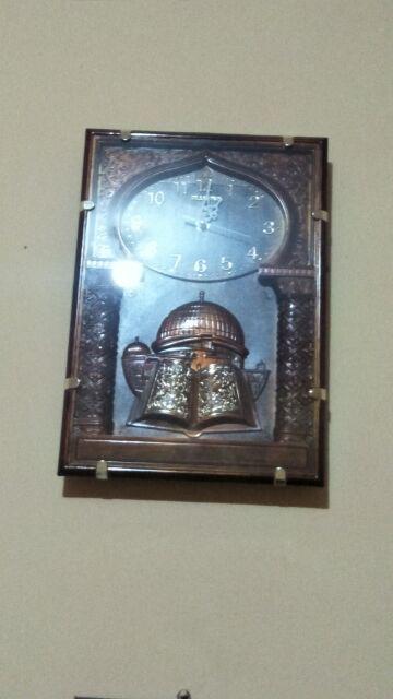 Cnc Shop Jam Dinding Muslim Kaligrafi Timbul Mewah Elegant