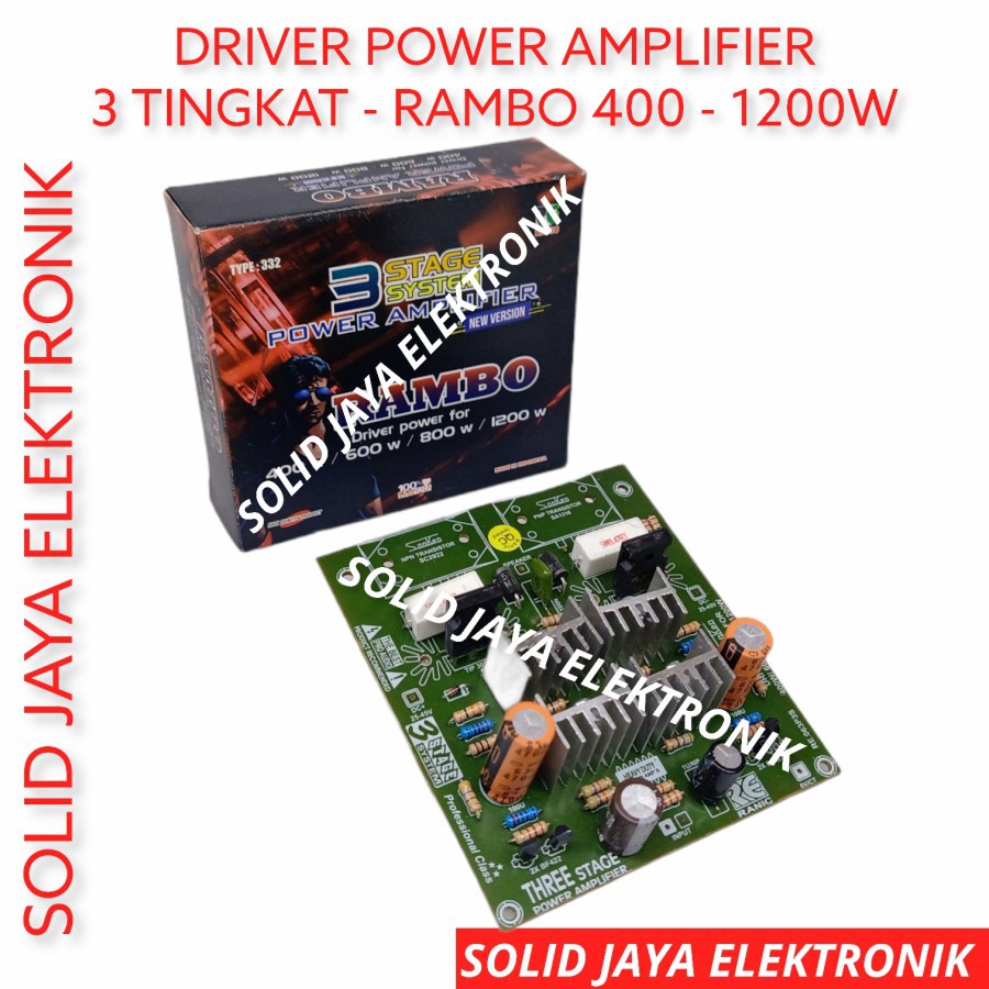 KIT DRIVER POWER 3 TINGKAT RAMBO 3 STAGE SYSTEM POWER AMPLIFIER AUDIO POWER 3 STAGE RANIC 332