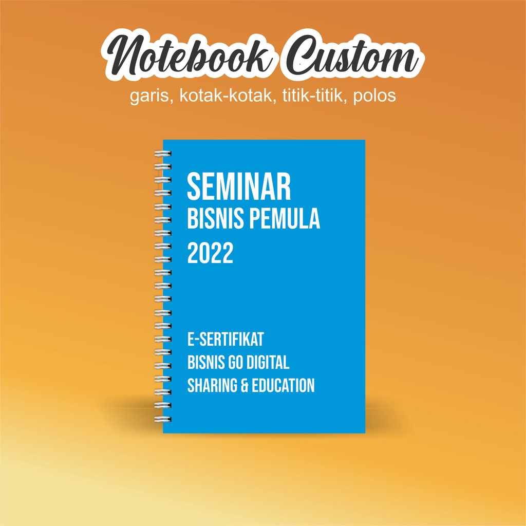 

NOTEBOOK CUSTOM A5 CATATAN/JURNAL BOOKPAPER GRID/KOTAK2#DOTTED/TITIK2#BLANK/POLOS