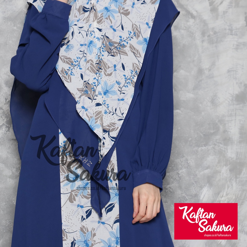 gamis syar'i free khimar busana muslimah terbaru bahan siffon premium by kaftansakura