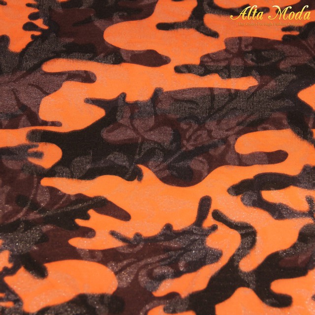 

Alta Moda Cotton Mix Opel Strech Orange Motif Loreng (1M)