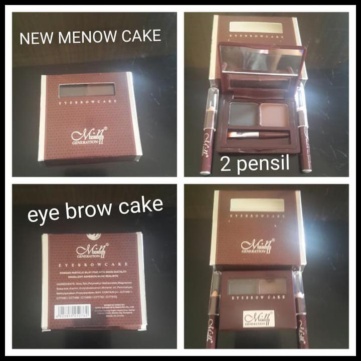 GRATIS ONGKIR EYEBROW CAKE MENOW NEW / EYEBROW MN CAKE PLUS 2 PENSIL