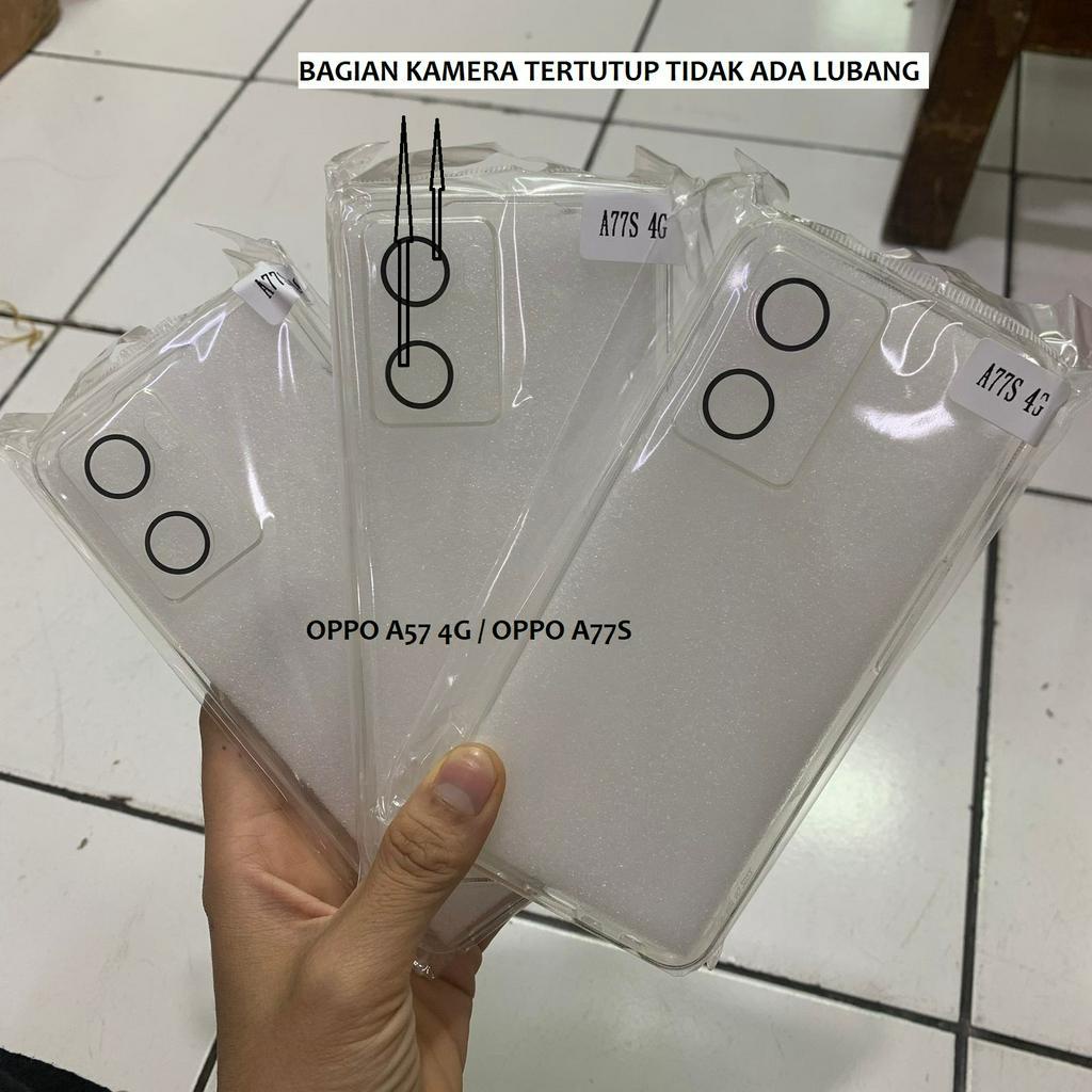 OPPO A77S OPPO A57 4G Case jelly silikon bening softcase clear lens cover soft clear transparan