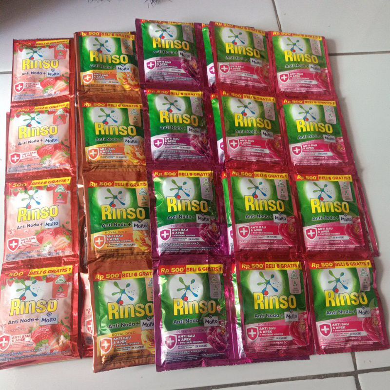 Rinso cair renteng 500an 4 variant (12 sachet)