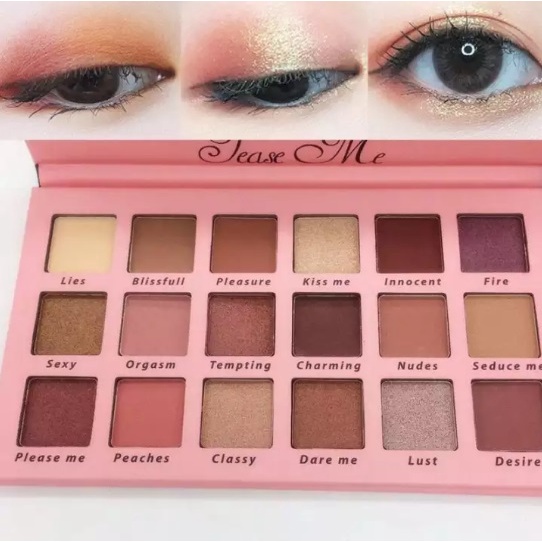 Eyeshadow Palette Beauty Creation Tease Me 18 Warna / Eyeshadow Lengkap 1 Set Glitter Waterproof / Eyeshadow Palet Perona Mata Eyeshadow Glitter Korea / Eye Shadow Anti Air Tidak Luntur