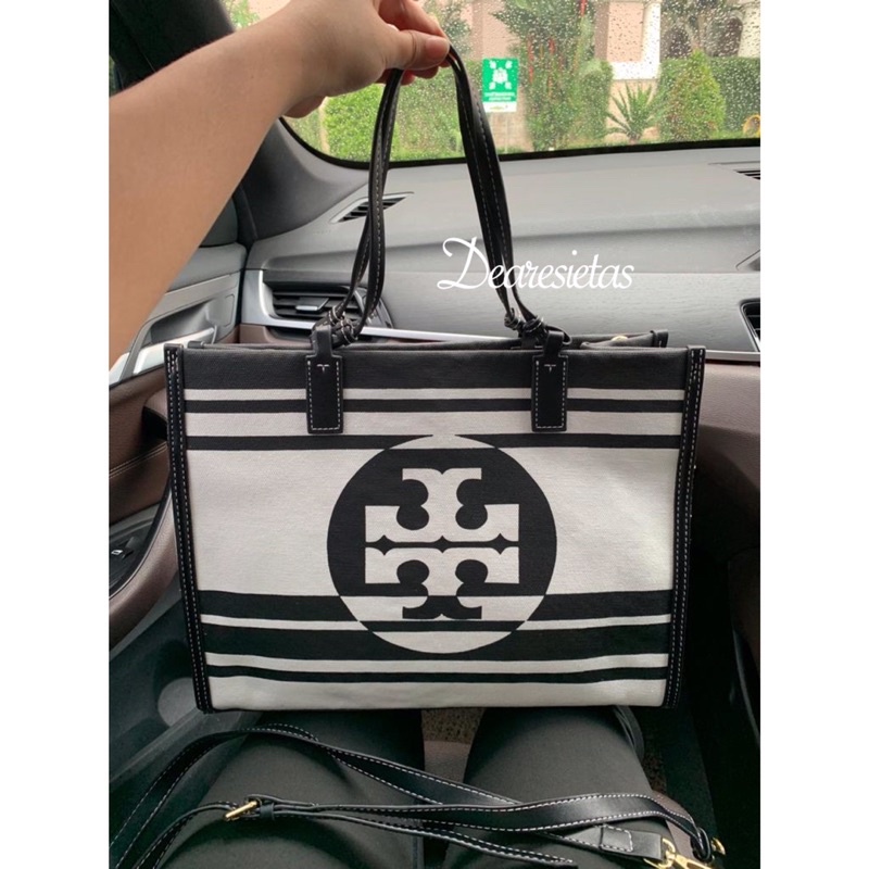 To Bu Tas Tote Wanita branded import warna hitam putih