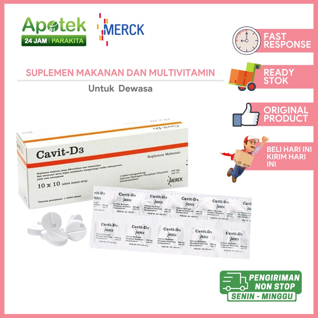 Cavit D3 / Cavit D3 Tablet / Suplemen Kalsium / Suplemen Makanan dan Multivitamin