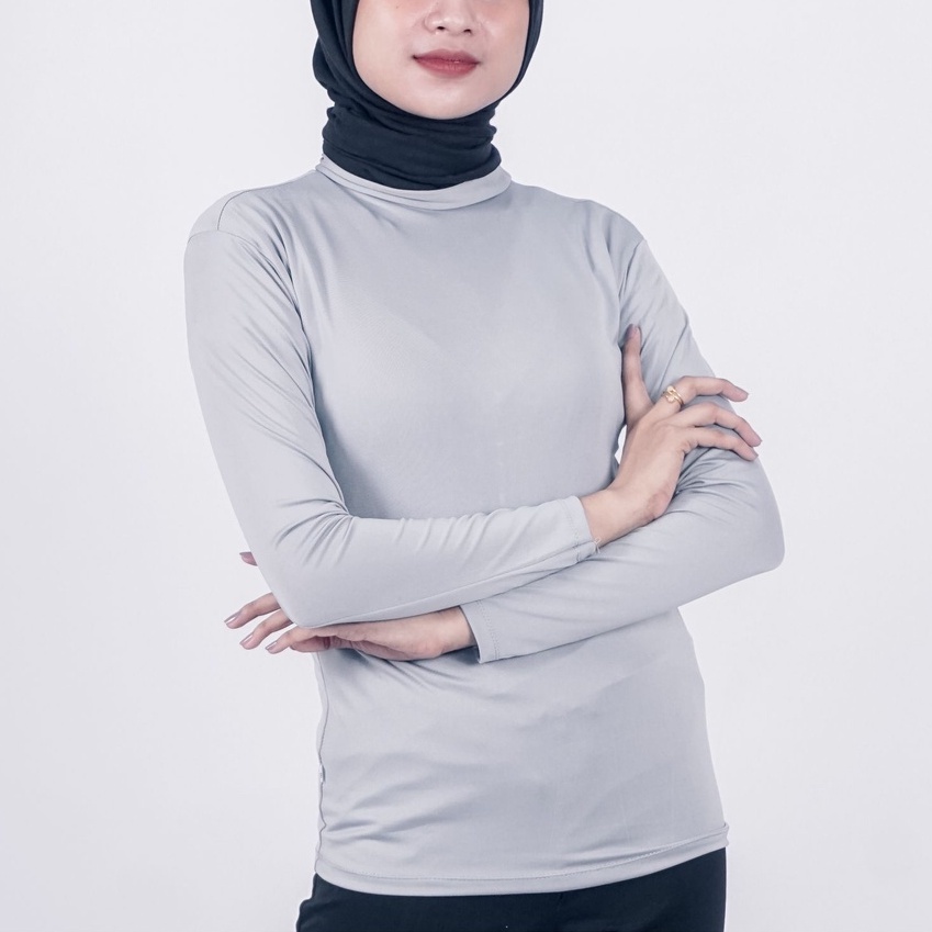 MANSET BADAN Wanita Muslim / Manset Wanita premium / Manset badan / manset hijab manset kaos dalaman lengan panjang polos bahan spandex warna