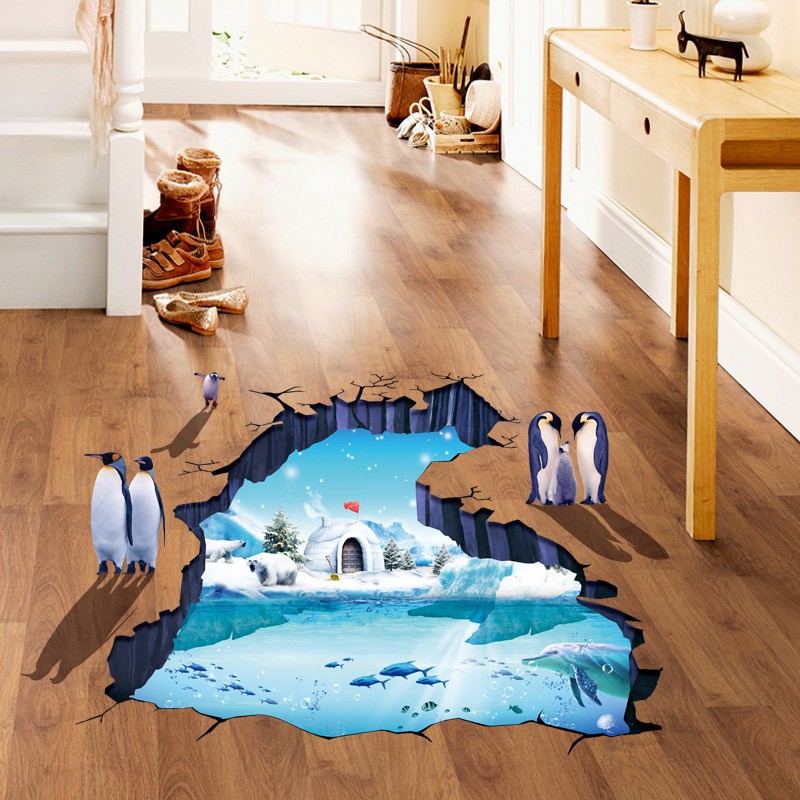 Reliza Wall Sticker Snow N Pinguin Stiker Dinding LDR