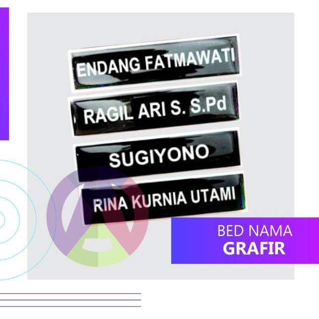 

Name Tag Grafik / Bed Nama / Nama Tag