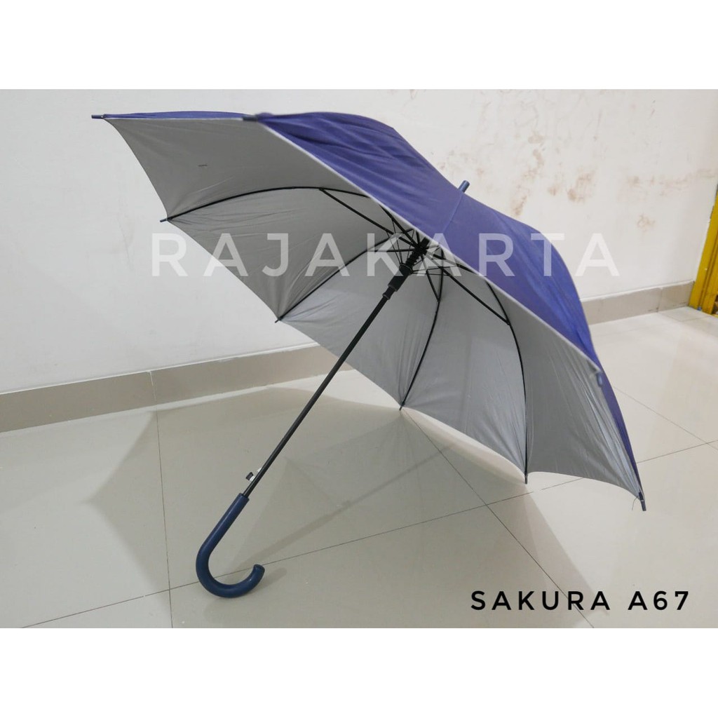 PAYUNG STANDART BIRU DONGKER DALAM SILVER MERK SAKURA A67