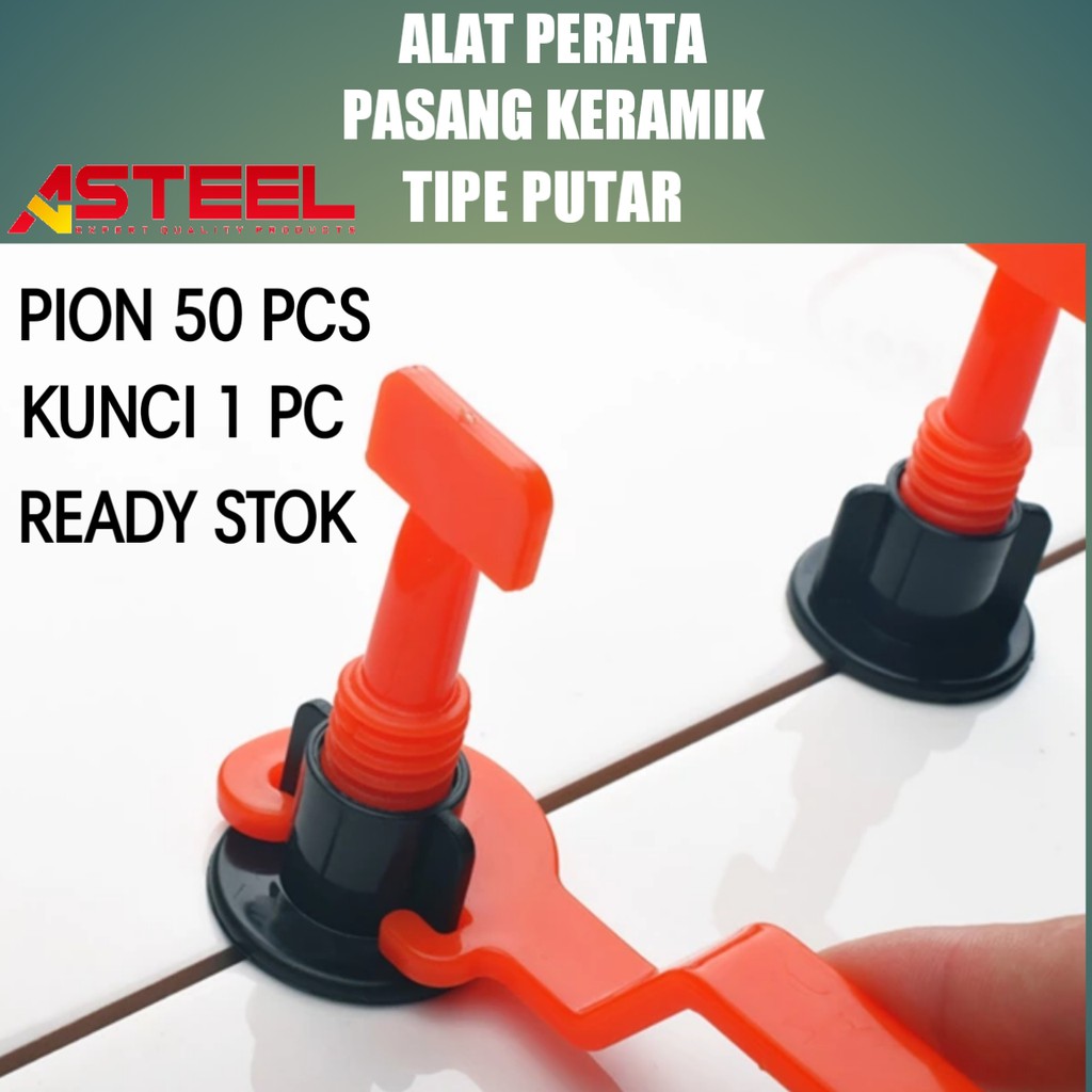 ASTEEL Alat  perata pasang  keramik  tipe putar pin bisa 