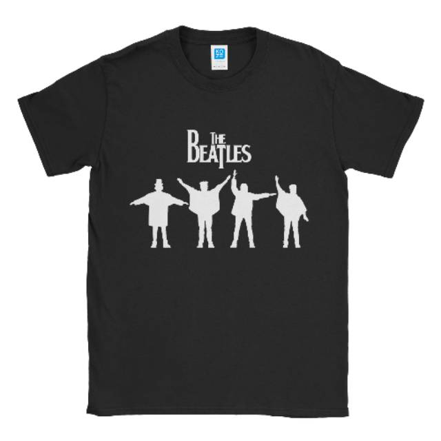 Baju Kaos Band The Beatles Help Silhoutte