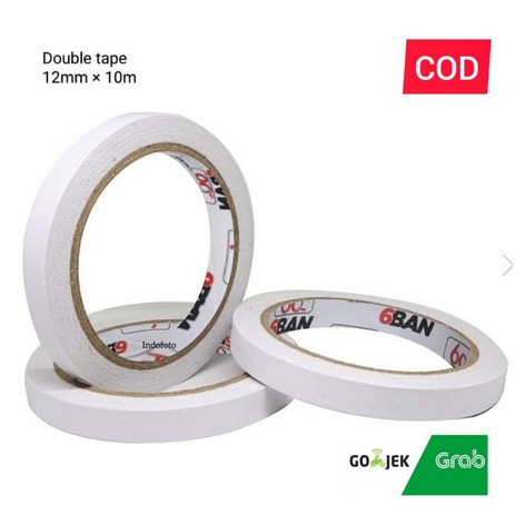 

6Ban Double Tape Ukuruan 12mm x 10 yard Putih