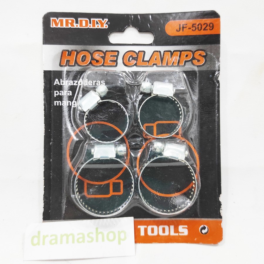 Kleman Klem hose clamps clamp Selang Gas Air set kecil tanggung 4pcs