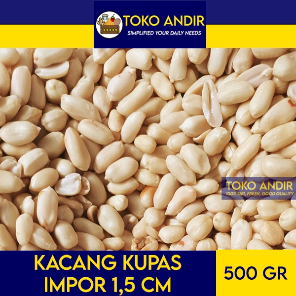 

Kacang Kupas Impor Kualitas Super 1,5cm 500gr (Mentah)
