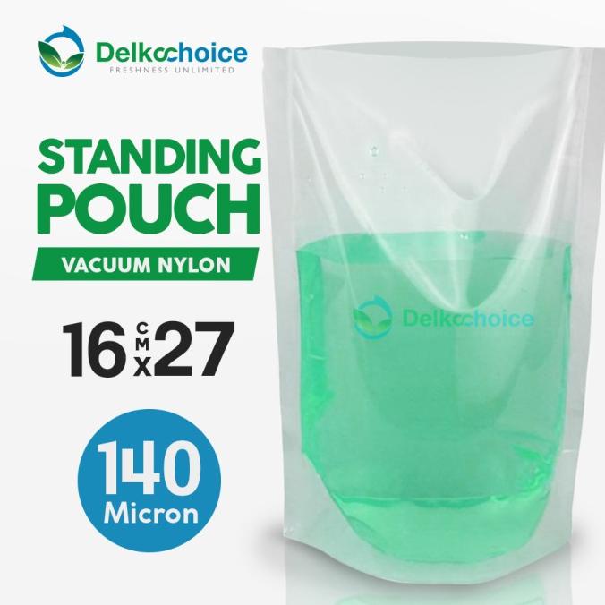 STANDING POUCH NYLON VACUUM NON ZIPLOCK - PLASTIK KEMASAN CAIRAN  bisa cod