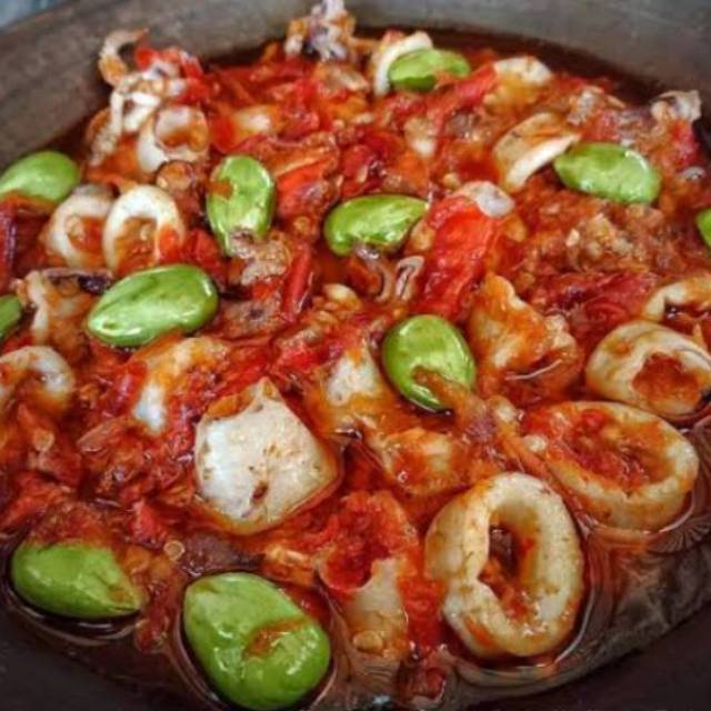 

Cumi asin petai balado ,300 gram