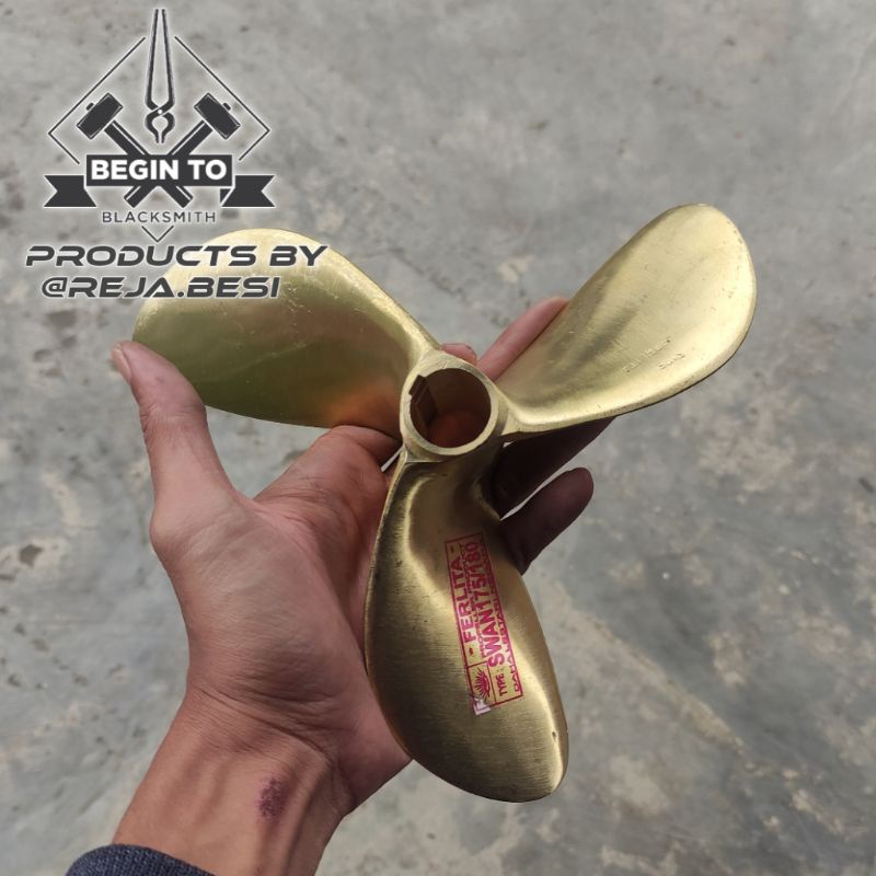 Kipas Perahu SWAN 175 / 180 Bahan Kuningan Asli Kalimantan