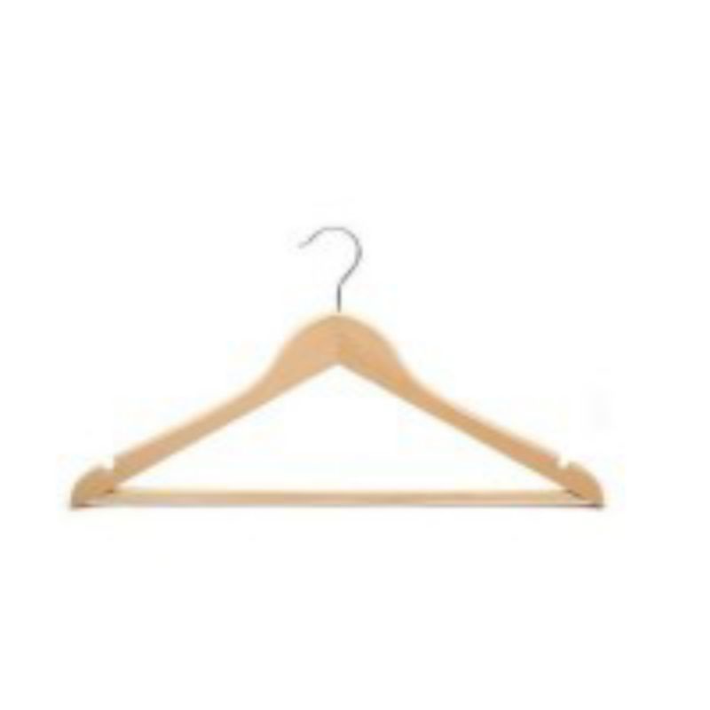 Hanger Kayu Ada Plang Dewasa PER PCS Gantungan Kayu Dewasa Ada Plang Hanger Baju Dewasa Gantungan Baju dewasa