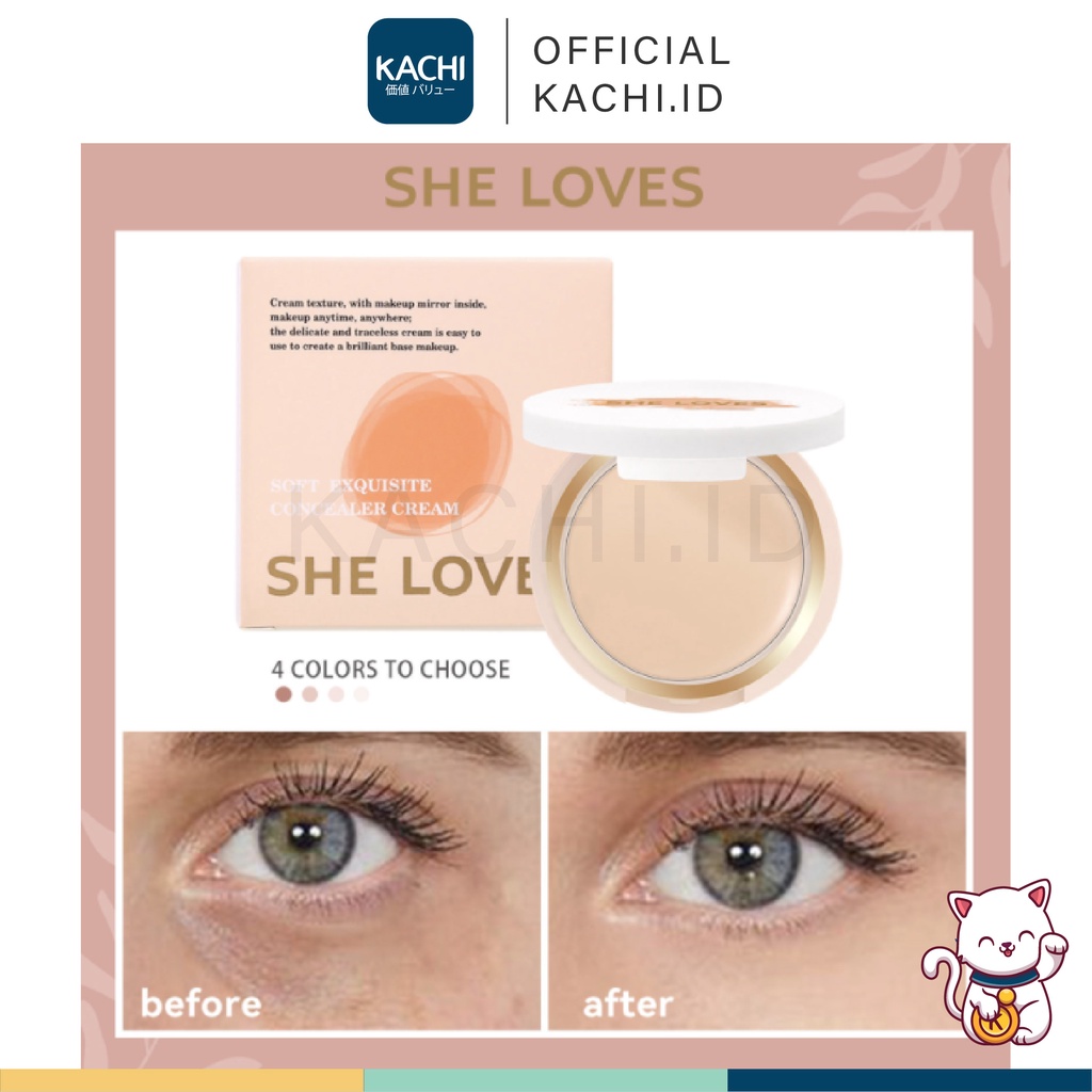 KACHI - SHE LOVES Concealer Cream Soft Exquisite 4 Colors Original Sheloves SL026