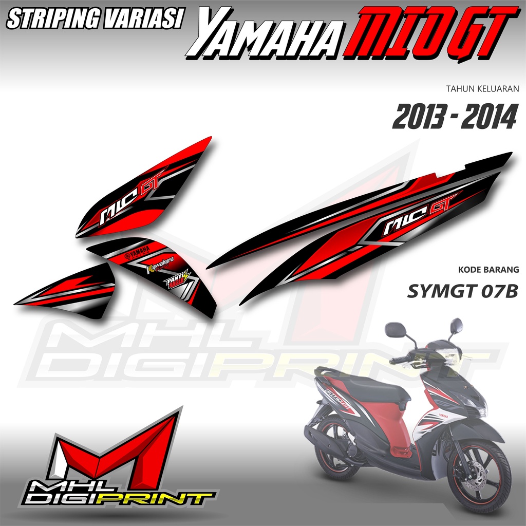 STRIPING VARIASI YAMAHA MIO GT - STIKER VARIASI MIO GT - SYMGT 07