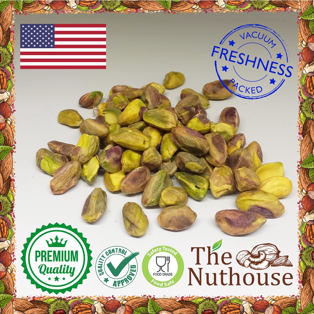 250gr Pistachio Whole Kernels US Extra no. 1 RAW No Shell Kacang