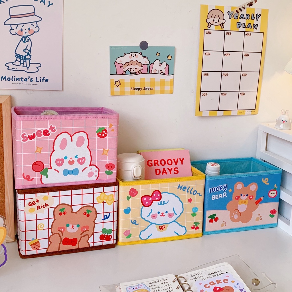 Korea Storage box lipat organizer bear ST01 kotak pernyimpanan serbaguna