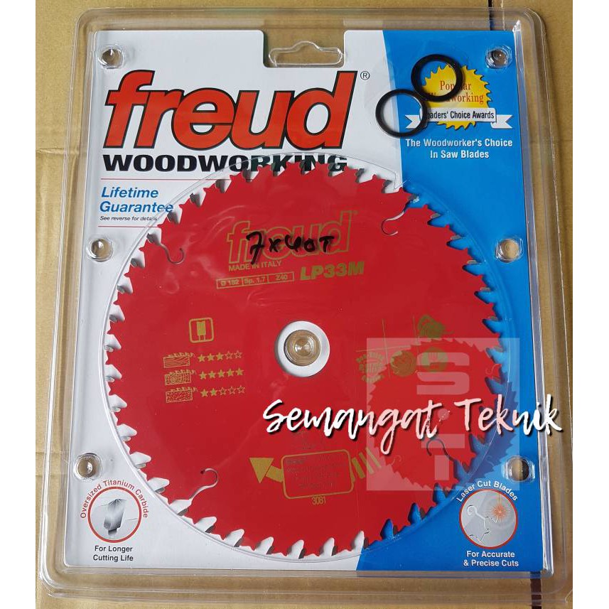 PISAU GERGAJI CIRCULAR SAW BLADE 7" X 40 T GIGI FREUD ITALY