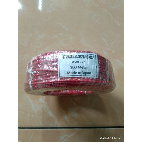 Kabel Awg24 serabut tembaga putih 1rol panjang 100meter