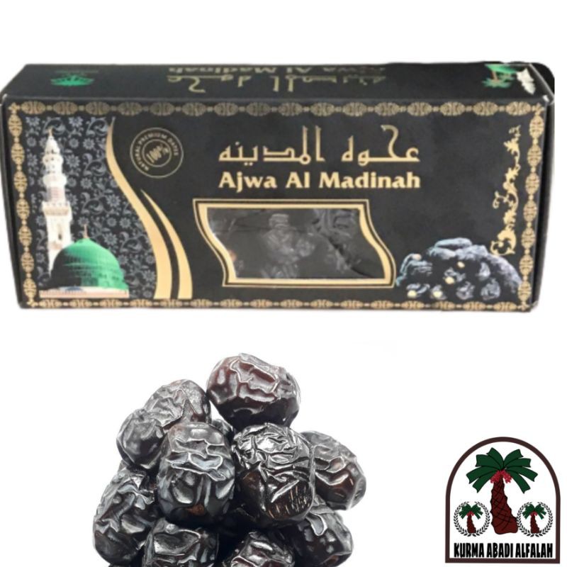 

kurma ajwa 500gr kemasan mika / kurma ajwa premium / kurma ajwa original / kurma ajwa madinah