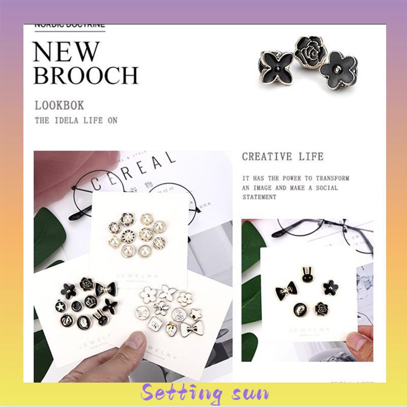 Tak Terlihat Tanpa Tombol Jahit Pakaian Wanita Yang Dapat Dilepas Sweater Kemeja Kardigan Dekorasi TN