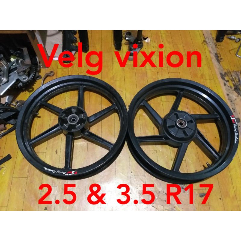 velg belakang lebar 350 ring 17 vixion byson scorpio copotan