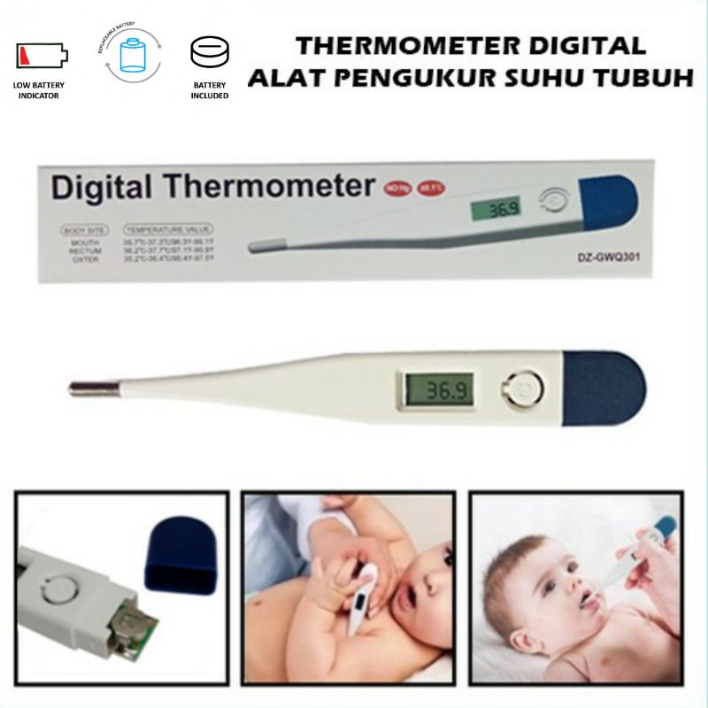 Alat Thermometer Digital Pengukur Suhu Badan Tubuh Bayi Baby Anak termometer mulut ukur ketiak anus