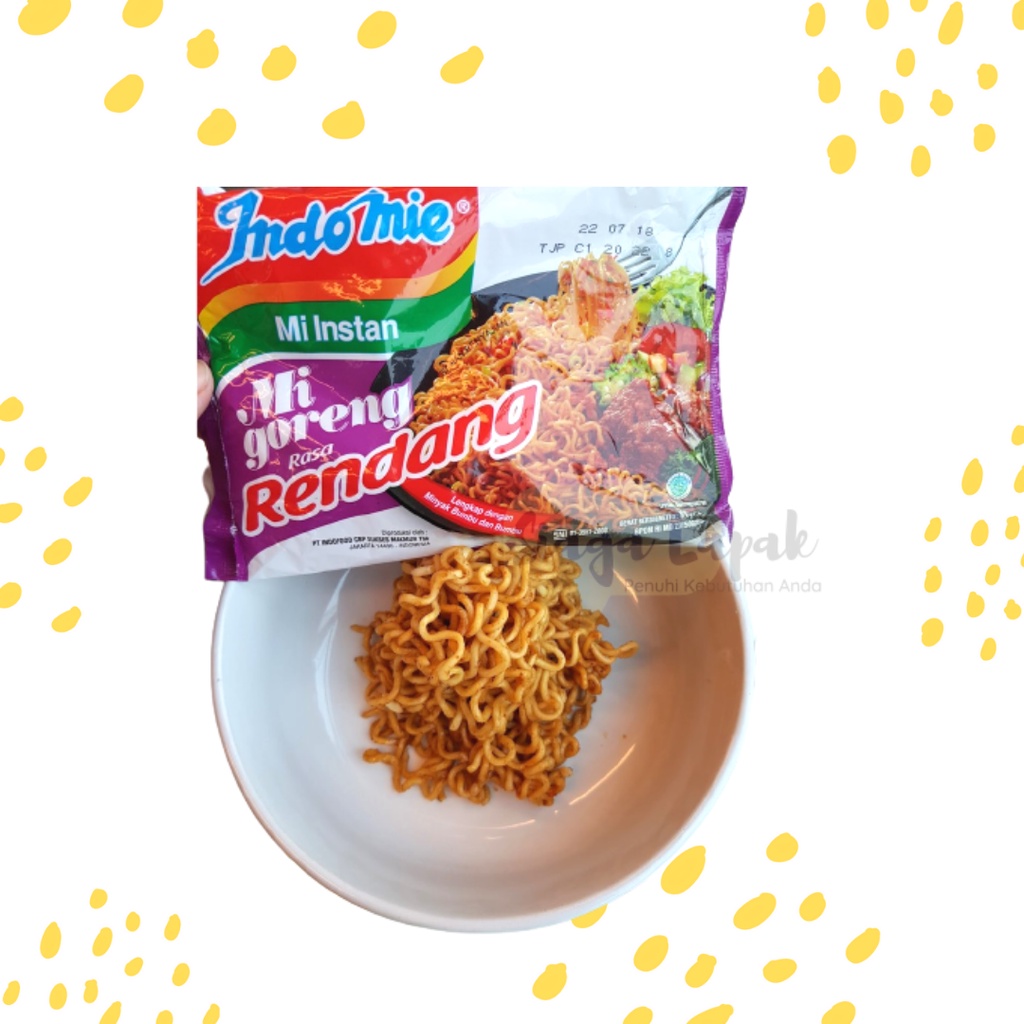 Indomie Rendang Mie Goreng 1pcs - Indomi Mie Instan