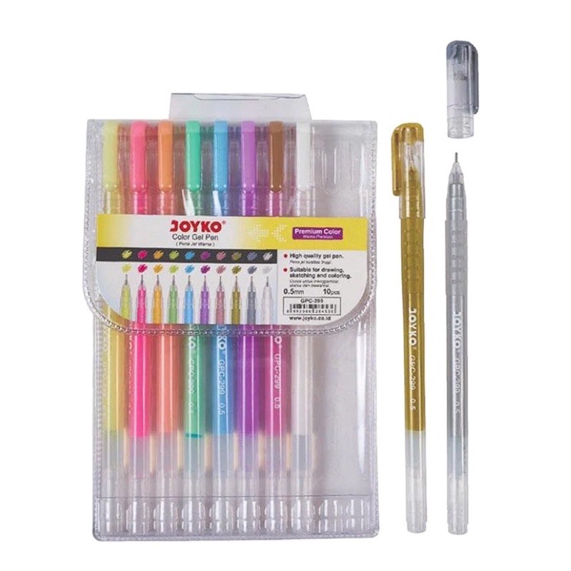 

Pulpen Gel Joyko Color Pastel Gel Pen GPC-299 Premium Color Set 10