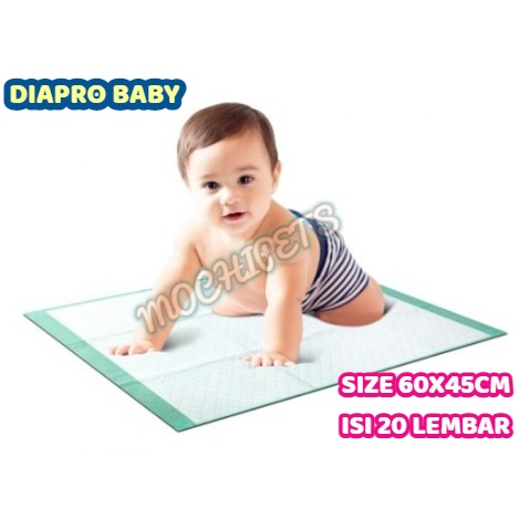 MURAH Diapro Baby Underpad Bayi 20 pcs / Perlak bayi / Alas bayi  ( 60x45cm) KHUSUS CARTON