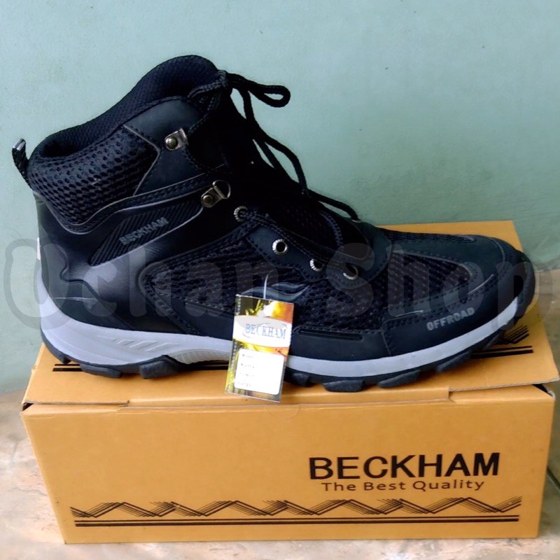 Sepatu Gunung Outdoor, Touring Beckham Offroad Hitam 100% REALPICT
