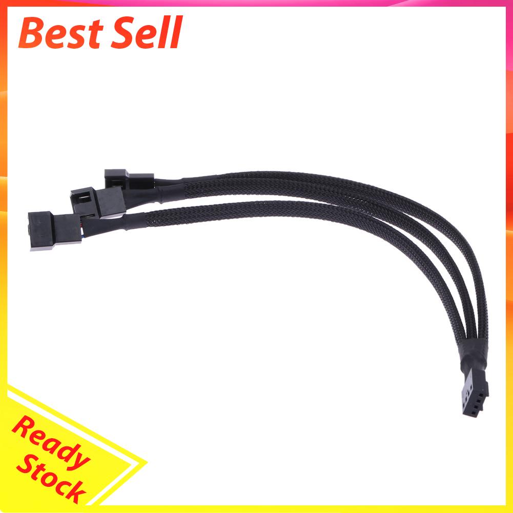 Kabel Extension Splitter 4pin PWM 1 Ke 3 Arah Warna Hitam Untuk Kipas Angin