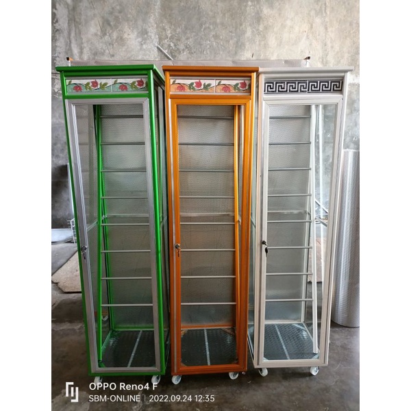 Sbmsemarang - RAK HIJAB KACA/ LEMARI KACA/ JILBAB ALMUNIUM ( HANYA SEMARANG)